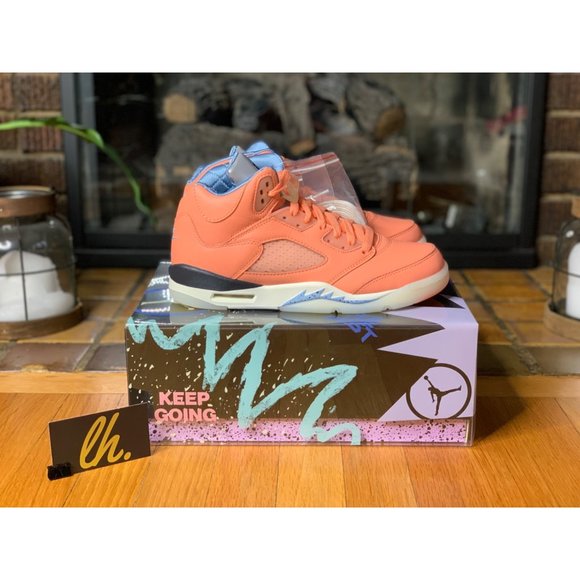 Size 7y/8.5w Air Jordan 5 Retro “DJ Khalid We The Best Crimson Bliss” Athletic S - Picture 3 of 7